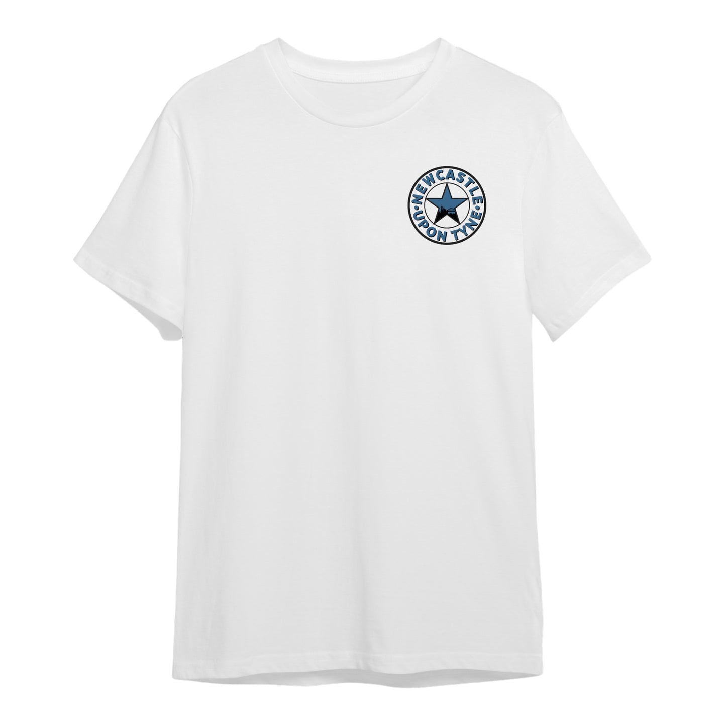 Newcastle Upon Tyne White T-Shirt (Blue)