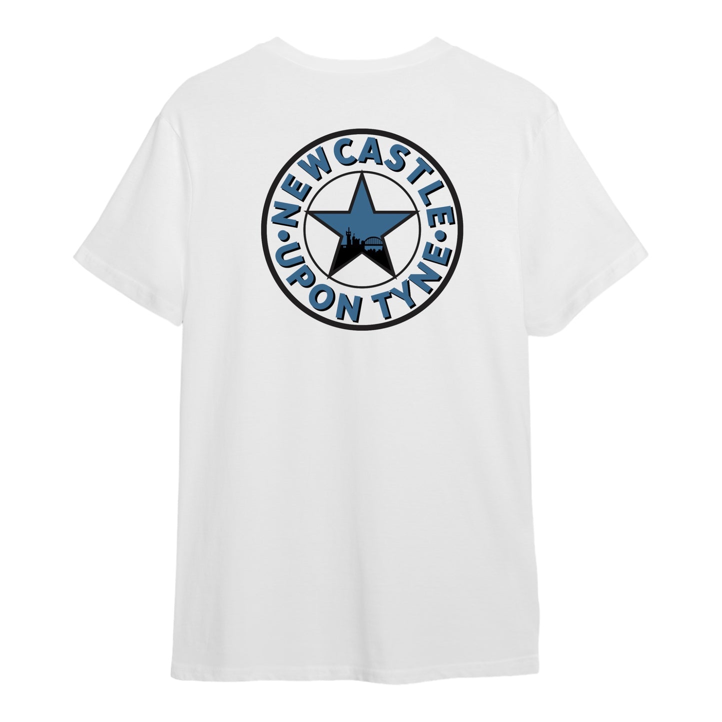 Newcastle Upon Tyne White T-Shirt (Blue)