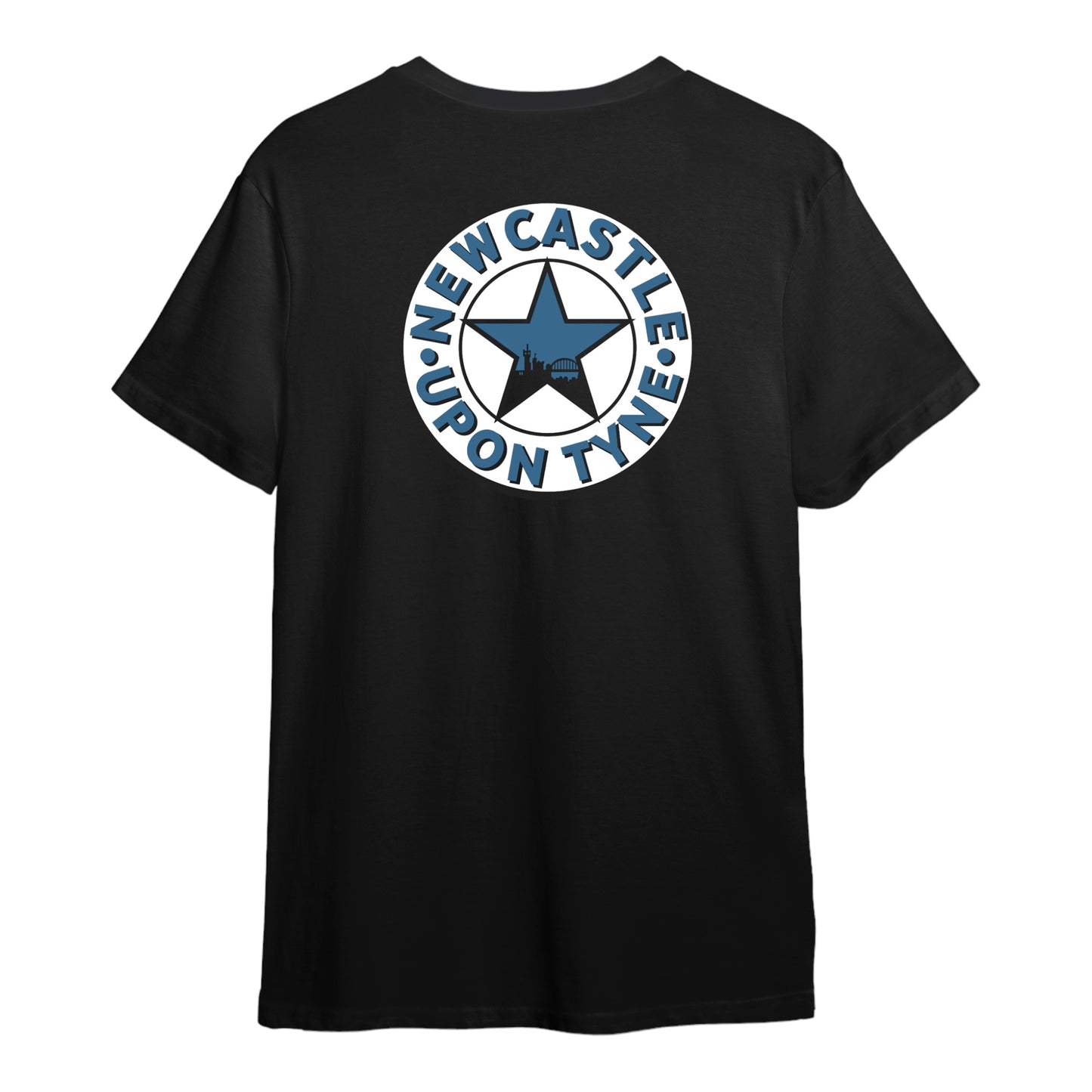Newcastle Upon Tyne Black T-Shirt (Blue)